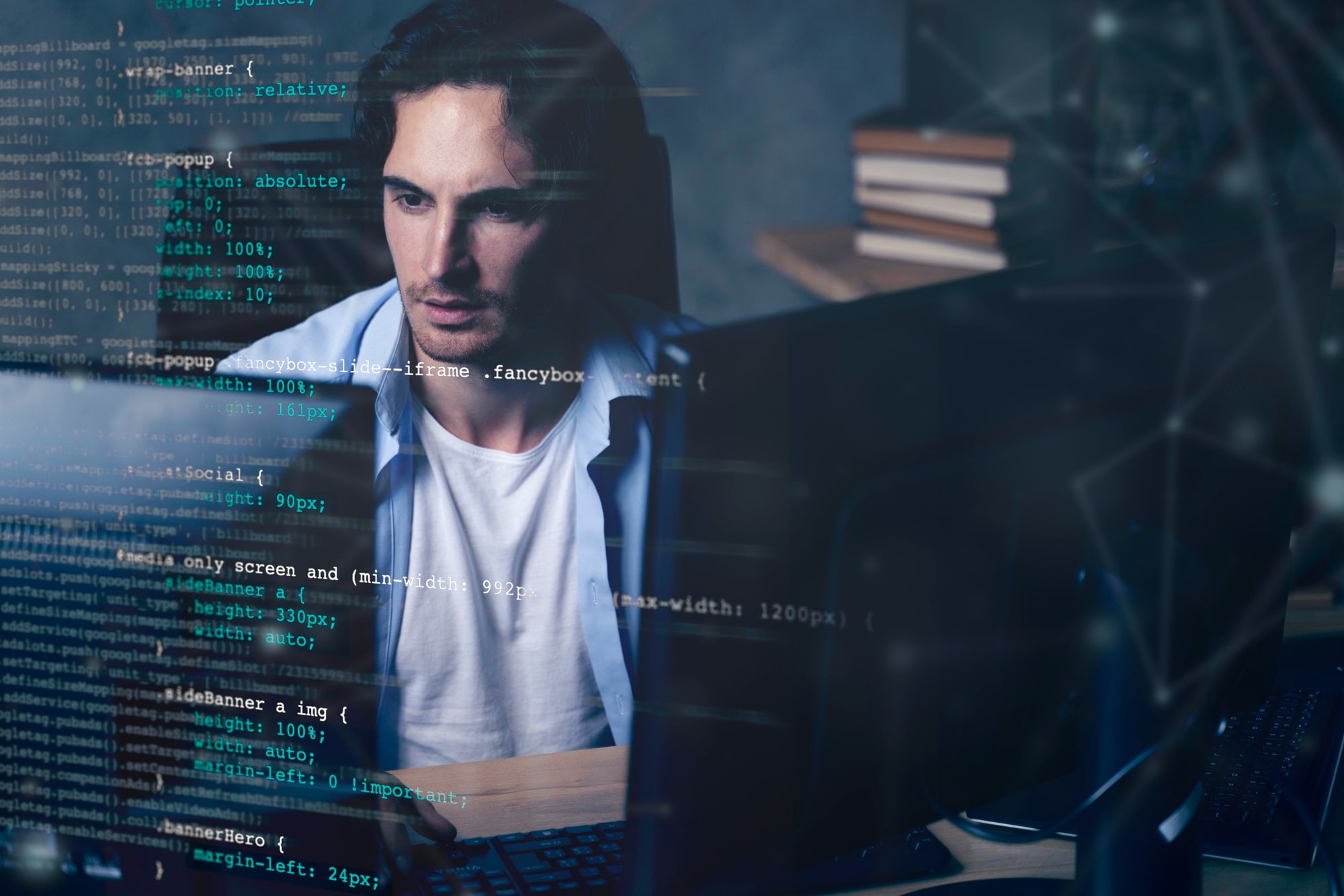 sviluppatore sfrutta la programmazione funzionale per creare un software personalizzato
